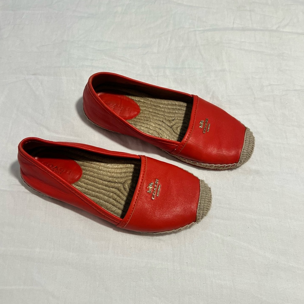Orange Coach espadrilles